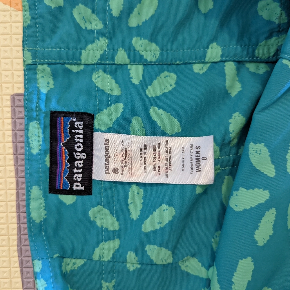 ❇️ Patagonia W Board skirtie Green Flower ❇️ - Picture 3 of 6